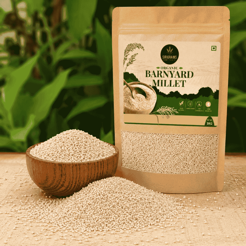 Premium Organic Barnyard Millet Inspired by India's Ancient Grain Heritage for Modern Healthy Kitchens by Sirigrains