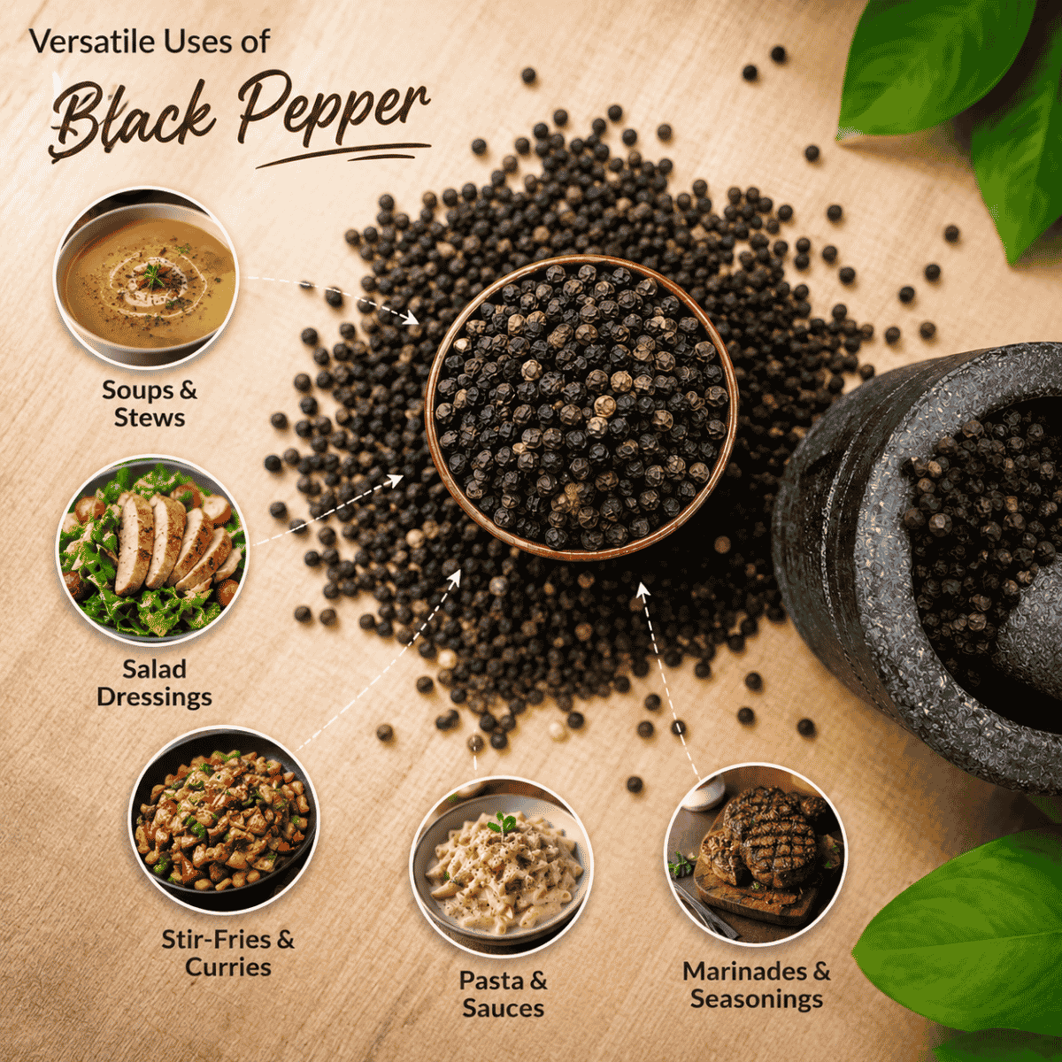 Malabar Black Pepper Kali Mirch for Curries Soups Salads Seasoning and Daily Cooking Sirigrains