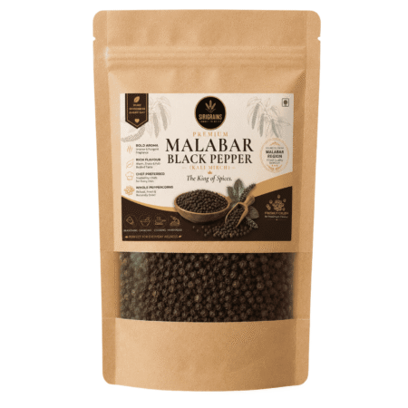 Malabar Black Pepper Kali Mirch Garbled Premium Whole Peppercorns Sirigrains