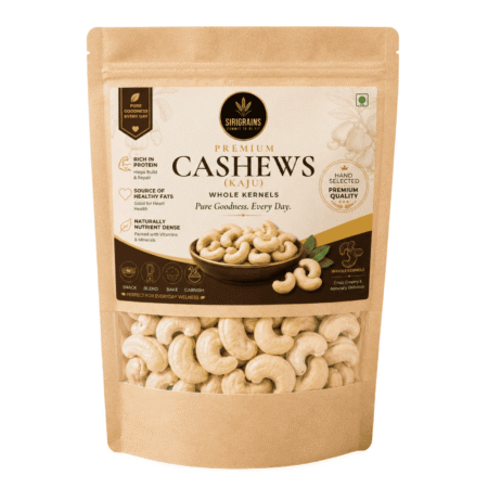 Premium Cashews Kaju W240 Whole Kernels Natural Crunchy Dry Fruits Sirigrains