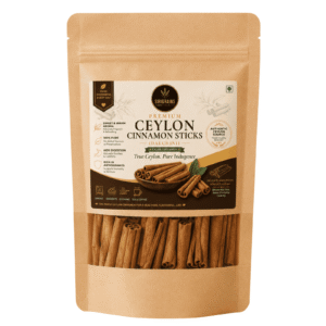 Sirigrains Premium Cinnamon Sticks Dalchini Ceylon Cassia Cinnamon Whole Spice in Kraft Stand Up Pouch