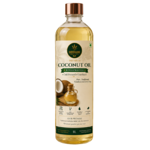 SiriGrains Wood Pressed Coconut Oil Cold Pressed Virgin Coconut Oil Naturally Rich in MCT Traditional Wooden Ghani Extraction
