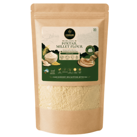 Sirigrains Organic Foxtail Millet Flour Stone Ground Naturally Gluten Free Ancient Grain Flour for Everyday Cooking