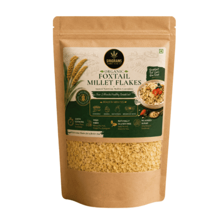Organic Foxtail Millet Flakes (500g) - Instant Breakfast Cereal