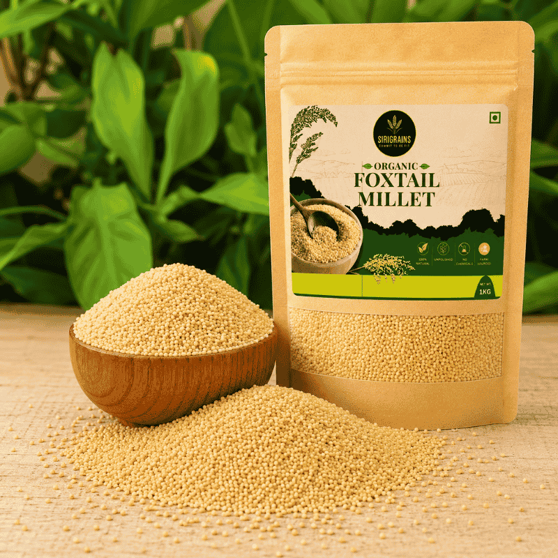 Premium Organic Foxtail Millet Inspired by India's Ancient Grain Heritage for Modern Healthy Kitchens by Sirigrains