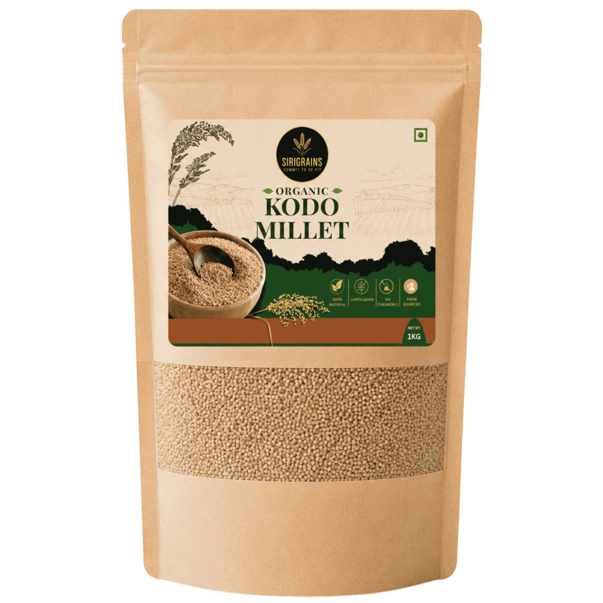 Sirigrains Organic Kodo Millet Premium Whole Ancient Grain Naturally Gluten Free Varagu Kodra Millet