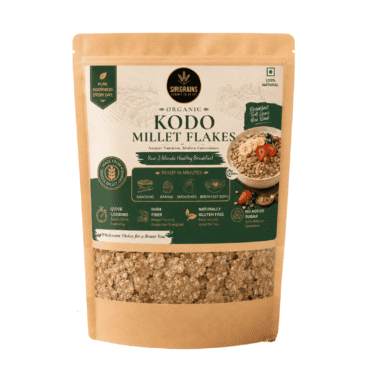 SiriGrains Organic Kodo Millet Flakes Premium Ancient Whole Grain Breakfast Naturally Gluten Free Ready to Cook
