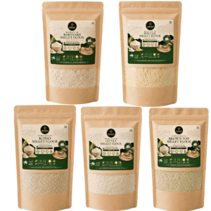 SiriGrains Positive Millets Flour Combo Pack Five Ancient Siridhanya Stone Ground Heritage Millet Flours Naturally Gluten Free