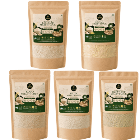SiriGrains Positive Millets Flour Combo Pack Five Ancient Siridhanya Stone Ground Heritage Millet Flours Naturally Gluten Free