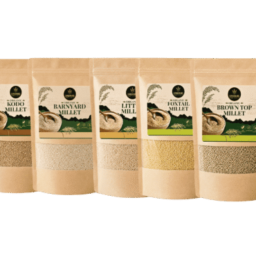 Sirigrains Organic Millet Combo Pack Five Ancient Indian Millets Naturally Gluten Free Heritage Whole Grains