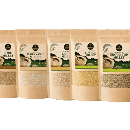 Sirigrains Organic Millet Combo Pack Five Ancient Indian Millets Naturally Gluten Free Heritage Whole Grains