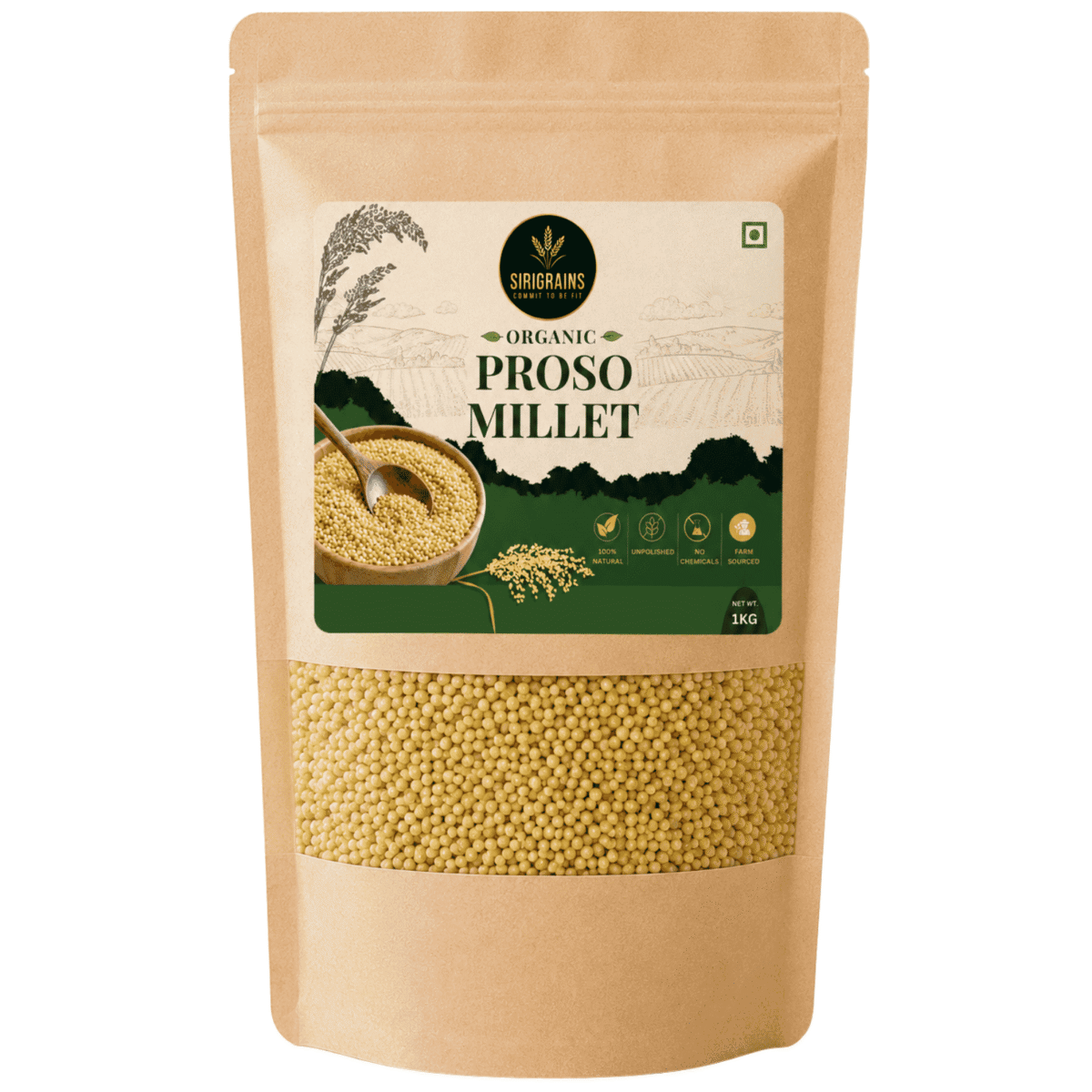 Proso Millet 1kg, (Chena / Barri / Pani Varagu) 1 sirigrains organic proso millet ancient Whole Grain for sugar free healthy life