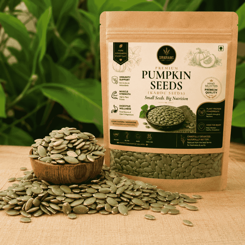 Premium Pumpkin Seeds for Everyday Healthy Snacking Clean Eating and Modern Wellness Lifestyle by Sirigrains