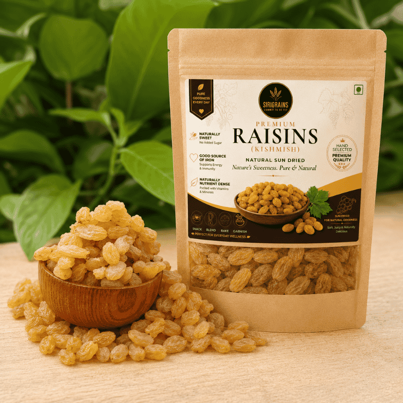 Premium Sun Dried Raisins Luxury Dry Fruit Photography Natural Kishmish Sirigrains