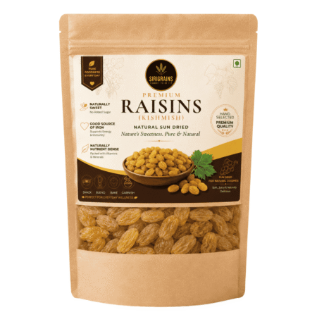 Premium Raisins Kishmish Natural Sun Dried Raisins Healthy Dry Fruits Sirigrains