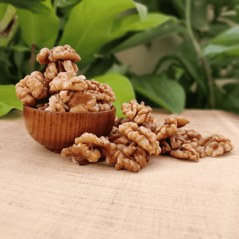 Premium Kashmiri Walnut Kernels Akhrot in Wooden Bowl Naturally Fresh and Crunchy Sirigrains