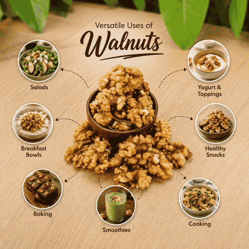 Premium Walnuts Akhrot for Snacking Breakfast Bowls Smoothies Baking and Healthy Recipes Sirigrains