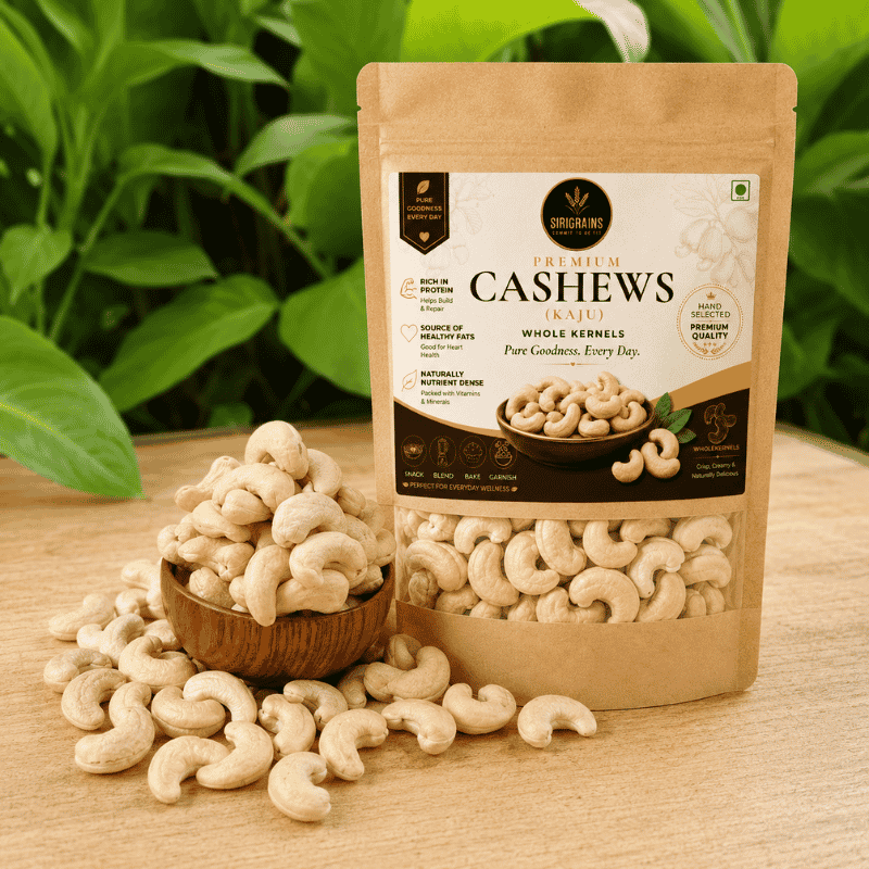 Premium W240 Cashew Kernels Luxury Dry Fruit Photography Natural Kaju Sirigrains