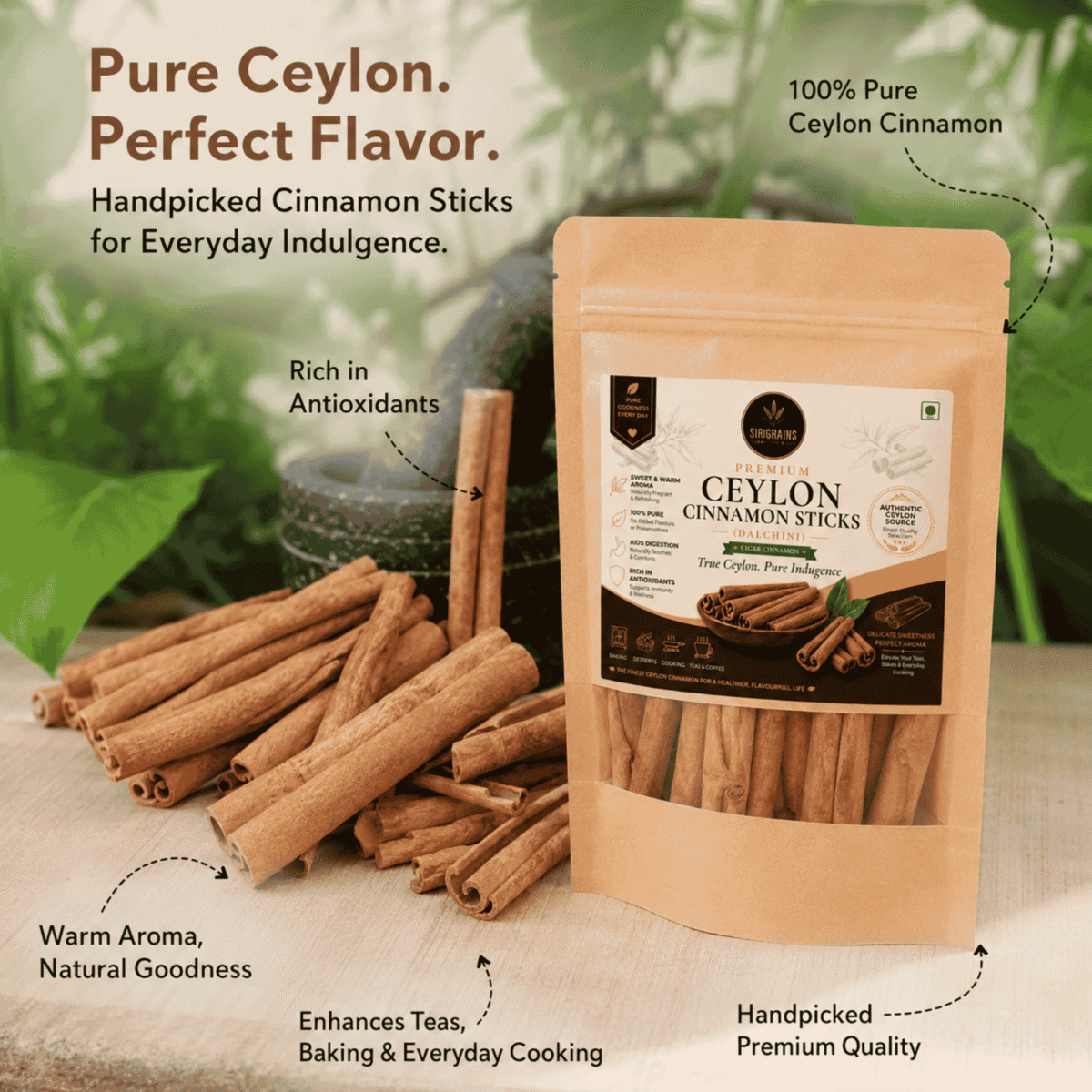 Cinnamon Sticks Benefits Rich in Antioxidants Supports Digestion Natural Spice Sirigrains
