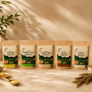 Dr. Khader Vali Siridhanya Combo Pack - 5 Positive Millets (Foxtail, Barnyard, Little, Kodo, Brown Top) 500g each